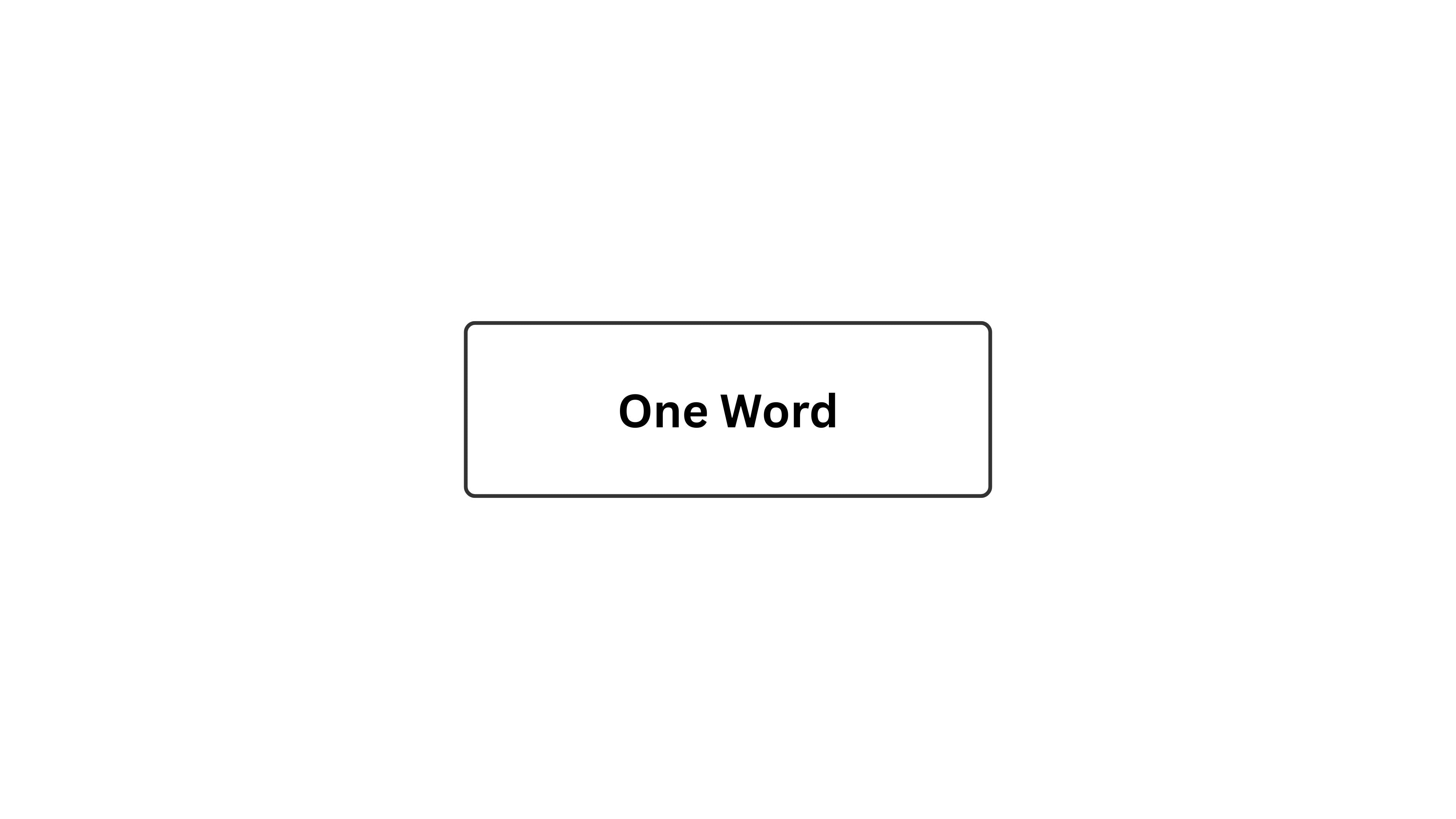 One Word