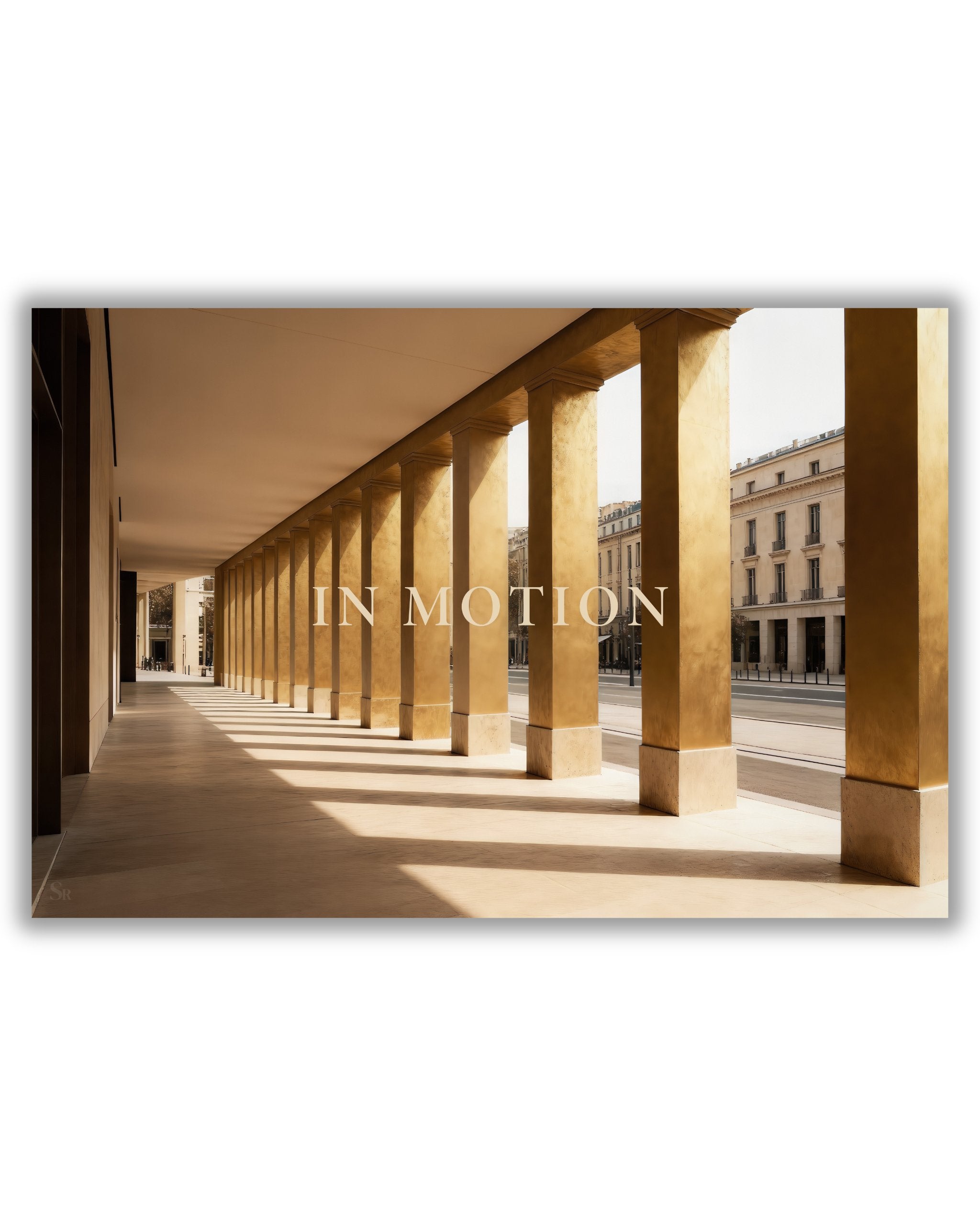 Statement Wandbild "IN MOTION" auf Alu-Dibond