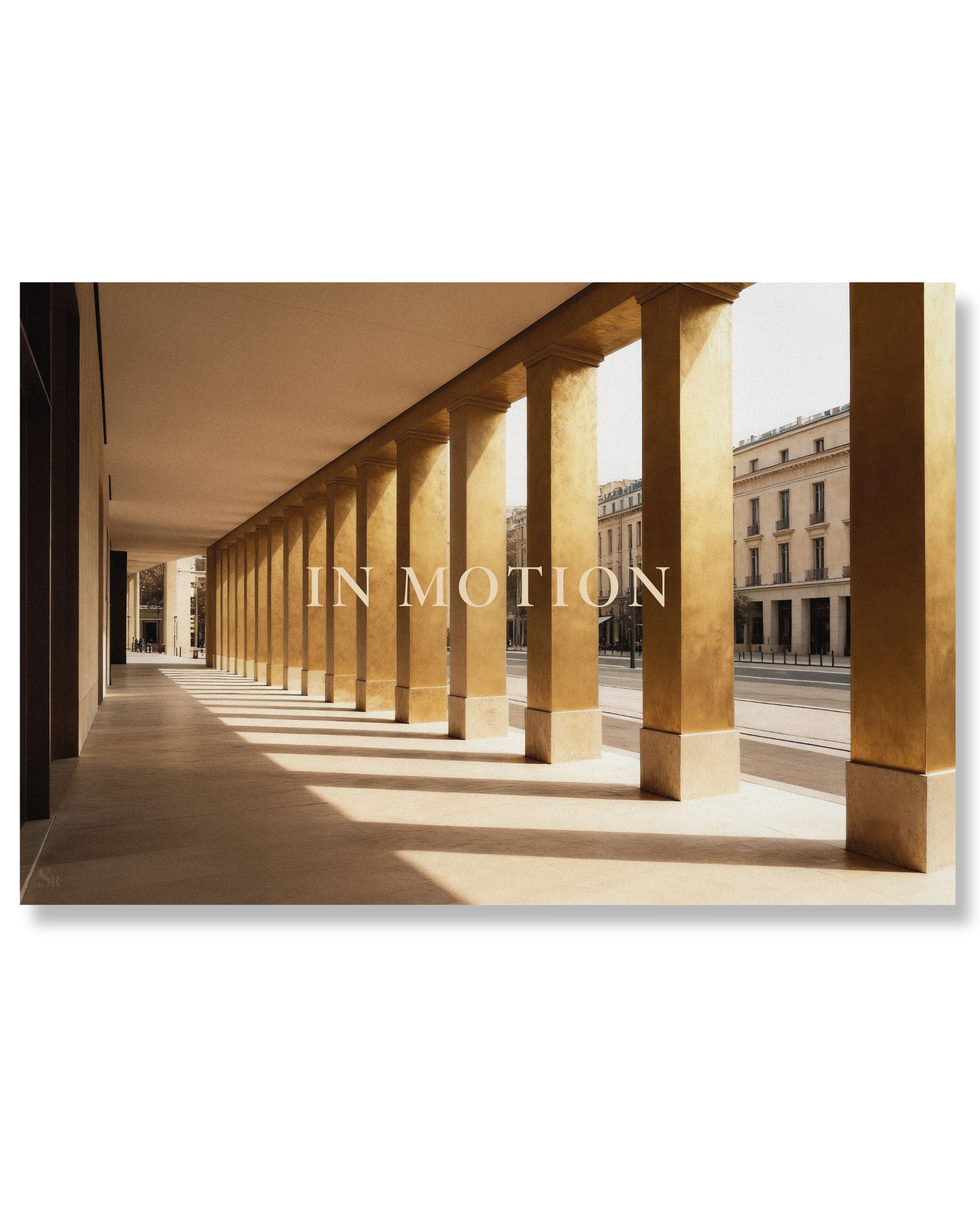 Statement Wandbild "IN MOTION" auf Alu-Dibond