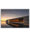 Statement Wandbild "QUIET PROGRESS" auf Alu-Dibond.