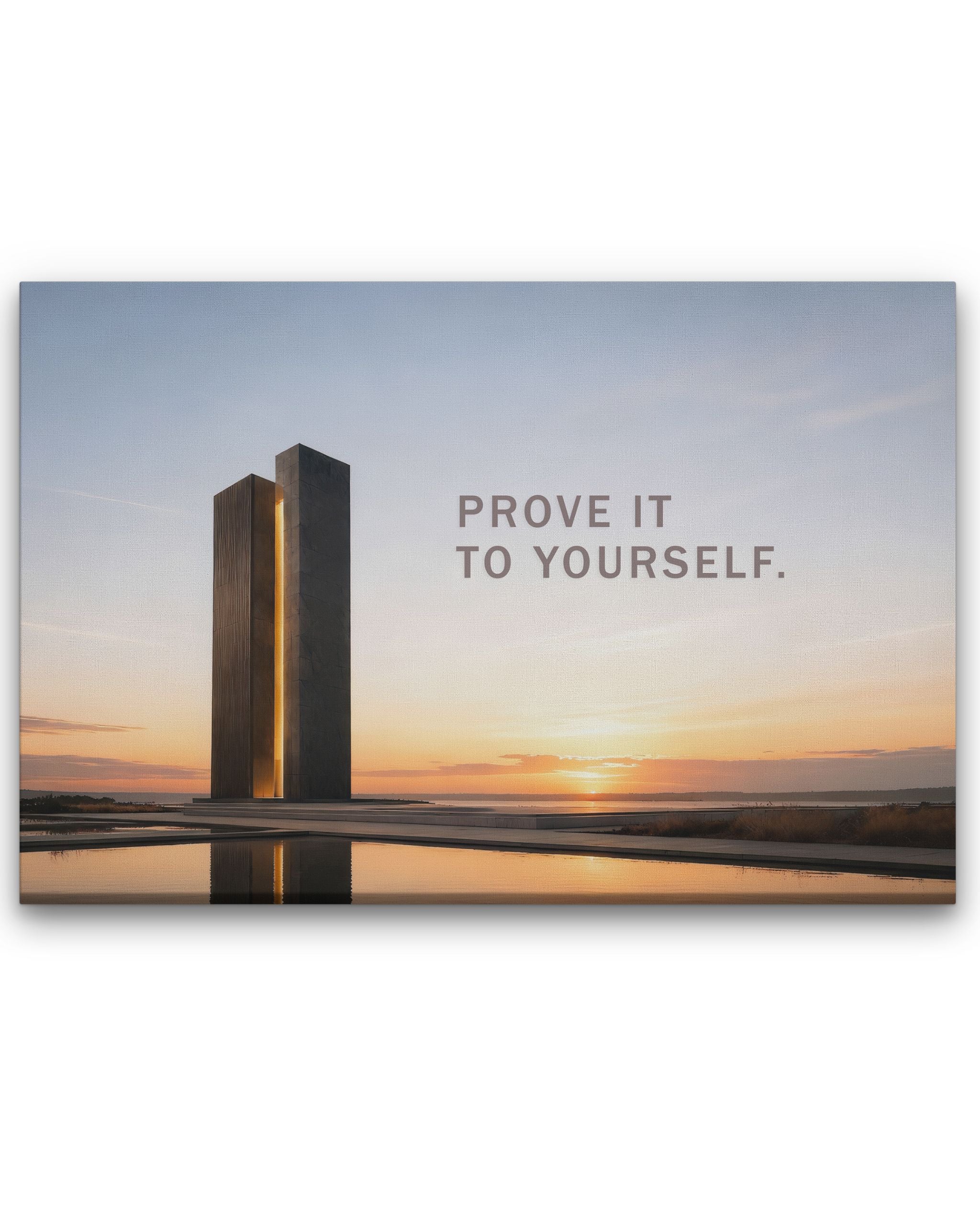 Statement-Wandbild "Prove it to yourself." auf hochwertiger Leinwand mit Keilrahmen.