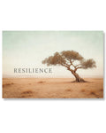 Statement Wandbild auf Alu-Dibond mit dem Statement "Resilience".
